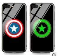 Load image into Gallery viewer, Light Up Glowing Tempered Glass Case For iphone Superman Captain America Venom Ironman