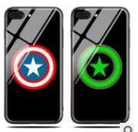 The KedStore MARVEL & DC Light Up Glowing Tempered Glass Case - Black Panther / For iphone Xs Max
