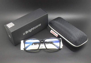 The KedStore Matte black Case 2 Glasses with Anti Blue Light Blocking Filter - Reduces Digital Eye Strain - Clear Regular Computer Gaming Glasses