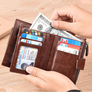 Men's RFID Blocking Anti Theft Wallets - Leather Wallet