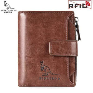 Men's RFID Blocking Anti Theft Wallets - Leather Wallet