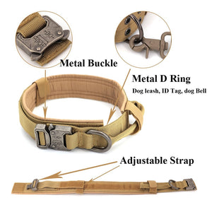 The KedStore Military Tactical Adjustable Dog Collar with Leash-Control Handle | TheKedStore