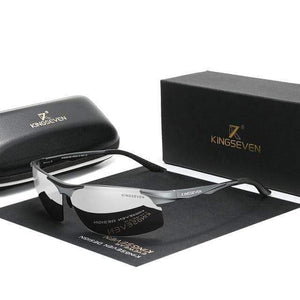 The KedStore Mirror Silver KINGSEVEN Polarized Aluminum Sunglasses Mirror Lens | TheKedStore