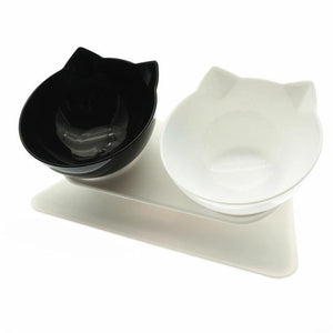 The KedStore Mixed Colors Double Non-Slip Cat and Dog Plastic Bowl With Stand