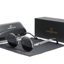 Load image into Gallery viewer, KINGSEVEN High Quality Gothic Steampunk Retro Polarized Sunglasses Vintage Round Metal Frame | TheKedStore