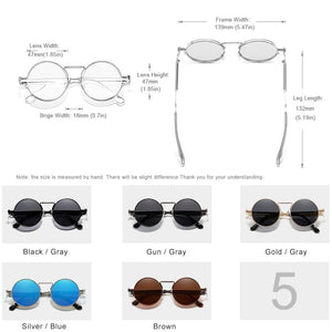 The KedStore N7579 KINGSEVEN High Quality Gothic Steampunk Retro Polarized Sunglasses Vintage Round Metal Frame | TheKedStore