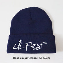 Load image into Gallery viewer, The KedStore Navy Blue Lil Peep Beanie Embroidery Repper Love Knit Cap Knitted Skullies Warm Winter Unisex Ski Hip Hop Hat