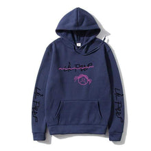 Load image into Gallery viewer, The KedStore Navy H / S Lil Peep Hoodie. Hooded Pullover