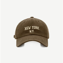Load image into Gallery viewer, The KedStore New york-coffee / Adjustable Cotton Men Women Girls Baseball Caps Solid Embroidery Cap Adjustable Baseball Hats
