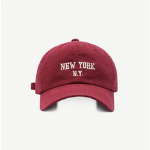 Load image into Gallery viewer, The KedStore New york-red / Adjustable Cotton Men Women Girls Baseball Caps Solid Embroidery Cap Adjustable Baseball Hats