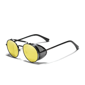 The KedStore night vision KINGSEVEN Retro Round Steampunk Sunglasses For Men Women Gafas De Sol | TheKedStore