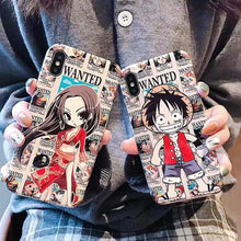 Load image into Gallery viewer, The KedStore One Piece Support Luffy Queen Couple IMD Phone Case For Apple iphone 11 Pro 7 8 6 6S Plus X XS Max Xr Anime With foothold Cover