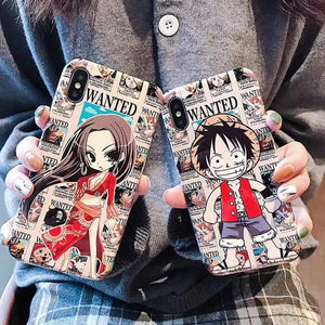 The KedStore One Piece Support Luffy Queen Couple IMD Phone Case For Apple iphone 11 Pro 7 8 6 6S Plus X XS Max Xr Anime With foothold Cover