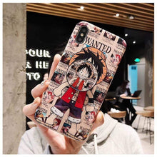 Load image into Gallery viewer, The KedStore One Piece Support Luffy Queen Couple IMD Phone Case For Apple iphone 11 Pro 7 8 6 6S Plus X XS Max Xr Anime With foothold Cover