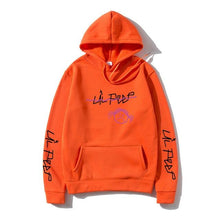 Load image into Gallery viewer, The KedStore Orange H / S Lil Peep Hoodie. Hooded Pullover