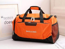 Load image into Gallery viewer, The KedStore Orange Large Sports Gym Bag With Shoes Pocket Waterproof Fitness Training Duffle Bag