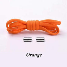 Load image into Gallery viewer, The KedStore Orange No tie Shoelaces Round Elastic Shoe Laces For Sneakers Shoelace Quick Lazy Laces Shoestrings