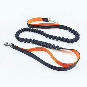 The KedStore orange Running Leash For Dogs with Elastic Waist Belt Strap for jogging, Hiking and Walking