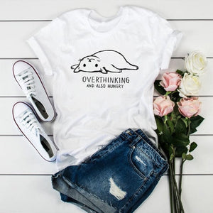 The KedStore P2665-15 / XL Summer New 90 ’s Leopard Heartbeat Short Sleeve Printed T-Shirt Harajuku Graphics