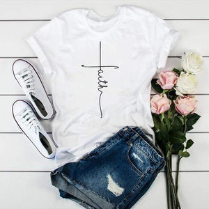 The KedStore P2665-6 / L Leopard Heartbeat Short Sleeve Women's T-Shirt