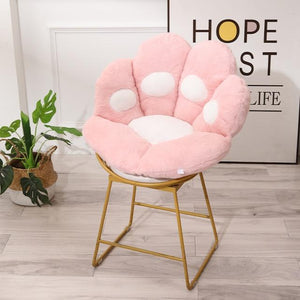 The KedStore Pink / 70x60cm Armchair Seat Cat Paw Cushion for Office Dinning Chair Desk Seat Backrest Pillow Office Seats Massage Cat Paw Cushion Cartoons