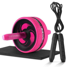 Load image into Gallery viewer, 2 in 1 ab roller &amp; jump rope, abdominal wheel with mat for your arm, waist &amp; leg exercise | TheKedStore