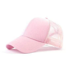 Load image into Gallery viewer, The KedStore pink mesh Glitter Ponytail Baseball Caps Sequins Shining Adjustable Snapback