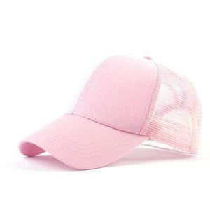 The KedStore pink mesh Glitter Ponytail Baseball Caps Sequins Shining Adjustable Snapback