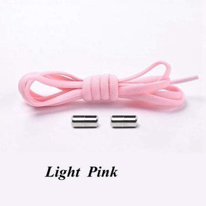 The KedStore Pink No tie Shoelaces Round Elastic Shoe Laces For Sneakers Shoelace Quick Lazy Laces Shoestrings