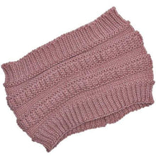 Load image into Gallery viewer, The KedStore pink Ponytail beanie stretch cotton knit hat | TheKedStore