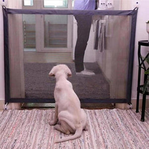 The KedStore Portable Pet Barrier Folding Breathable Mesh Net Dog Separation Guard Gate Pet Isolated Fence Enclosure Dog Safety Supplies