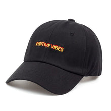 Load image into Gallery viewer, Positive Vibes Embroidered Cotton Baseball cap