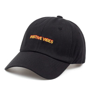 The KedStore Positive Vibes Embroidered Cotton Baseball cap