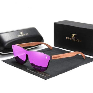 The KedStore Purple bubinga wood KINGSEVEN Natural Bubinga Wooden Sunglasses Polarized Oculos de sol | The Ked Store