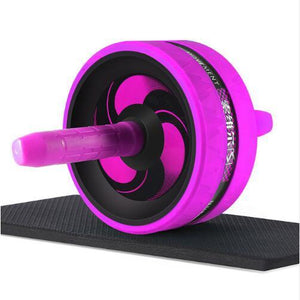 The KedStore Purple C / 12.99"*6.61" 2 in 1 ab roller & jump rope no noise abdominal wheel with mat for arm waist leg exercise | TheKedStore