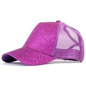 Glitter Ponytail Baseball Caps Sequins Shining Adjustable Snapback