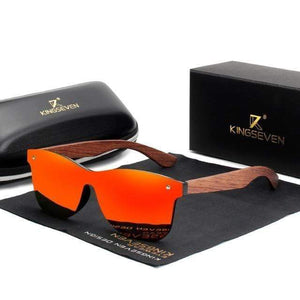 The KedStore red bubinga wood KINGSEVEN Natural Wooden Sunglasses Men Polarized Sun Glasses Original Wood Oculos de sol masculino | TheKedStore