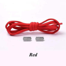 Load image into Gallery viewer, The KedStore Red No tie Shoelaces Round Elastic Shoe Laces For Sneakers Shoelace Quick Lazy Laces Shoestrings