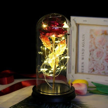 Load image into Gallery viewer, The KedStore Red / United States Beauty and the Beast Eternal Flower Rose In Flask Decoration Artificial Flowers In Glass Cover