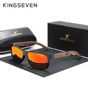 The KedStore red Walnut Wood / China / Original KINGSEVEN TR90+Walnut Wood Handmade Sunglasses Polarized Eyewear Reinforced Hinge | TheKedStore