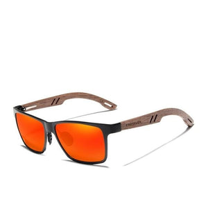 The KedStore Red Walnut Wood KINGSEVEN Aluminum+Walnut Wooden Handmade Sunglasses