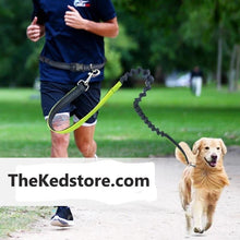 Load image into Gallery viewer, Running Leash For Dogs with Elastic Waist Belt Strap for jogging, Hiking and Walking