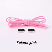 Load image into Gallery viewer, The KedStore Sakura Pink No tie Shoelaces Round Elastic Shoe Laces For Sneakers Shoelace Quick Lazy Laces Shoestrings