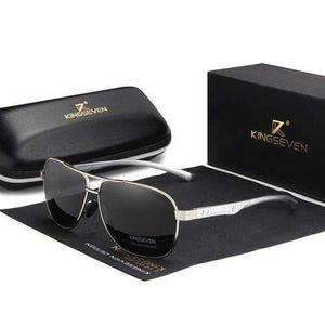 The KedStore Silver Gray KINGSEVEN 2021 Aluminum Sunglasses Polarized Mirror Sun Glasses Oculos de sol | TheKedStore