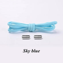 Load image into Gallery viewer, The KedStore Sky blue No tie Shoelaces Round Elastic Shoe Laces For Sneakers Shoelace Quick Lazy Laces Shoestrings