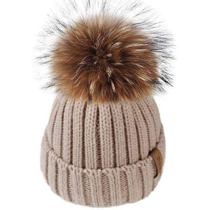 The KedStore Smoke Grey / 4-10 years old Pom pom hat for Kids Ages 1-10 / Knit Beanie