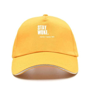 "Stay Woke" embroidered Hat Adjustable Cotton baseball Cap / gorra de béisbol bordada