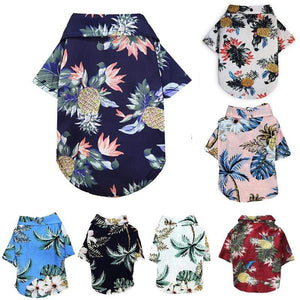 The KedStore Summer Hawaiian Shirt / Printed Clothes For Dogs / Floral Beach Shirt Dog Puppy or Cat
