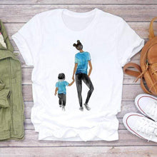 Load image into Gallery viewer, Super Mom Print T-shirts Top