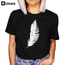 Load image into Gallery viewer, The KedStore T217H-Black / XXL Leopard Heartbeat Short Sleeve Print Women&#39;s T-Shirt
